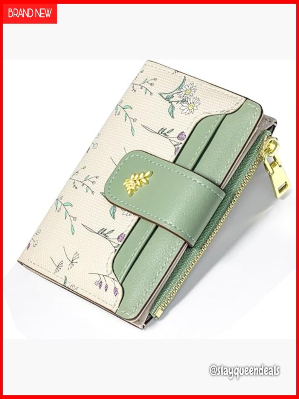 Compact RFID Blocking Bifold PU Leather Wallet with Coin Pocket